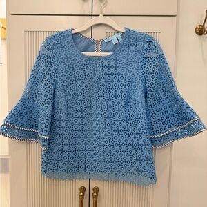 Draper James Blue Lace Women’s Top